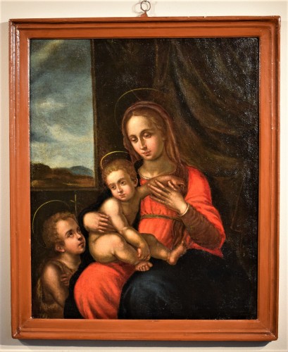 Renaissance - Vierge à l'Enfant et saint Jean Baptiste - Renaissance Italienne